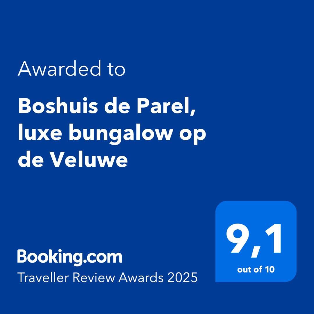 Luxe Boshuisje Met Prive Wellness & Jacuzzi Op De Veluwe Ermelo Exteriör bild
